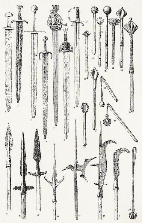 Ako Kresliť, Types Of Swords, Medieval Armor, Dark Ages, Medieval Fantasy, Larp, Swords, Dark Fantasy, History