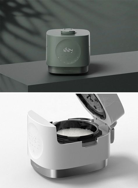 Japanese Kitchen Appliances, Korean Kitchen Appliances, Modern Kitchen Appliances Design, Rice Cooker Design, Japanese Product Design, Korean Rice Cooker, Home Appliances Design, Industrial Kitchen Appliances, Cookware Set Best