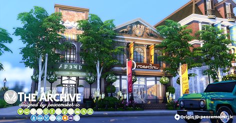 Simsational Designs: Willow Creek Makeover - Community Lots The Sims 4 Lots, Magnolia Park, Sims Building, Sims Four, Willow Creek, Sims 4 Build, Sims 4 Houses, Sims House, Rooftop Terrace