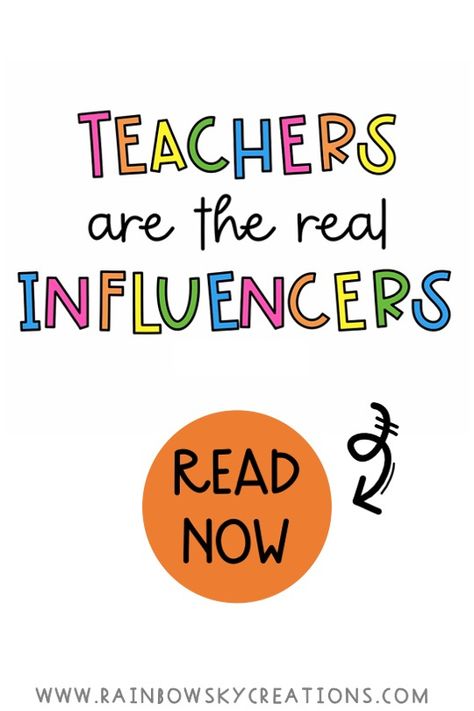 Read our blog post about how teachers are the the real influences. Pop culture is all about ‘The Influencer’ on social media - in fact, you might even have students in your classroom that want to grow up to be influencers. So, what does this have to do with teaching? We believe that teachers are the original and ultimate influencers and here’s why. #rainbowskycreations Teachers Are The Real Influencers, Teacher Influencer, Primary School Classroom, Career Day, Rainbow Sky, Primary Students, Australian Curriculum, School Resources, Teacher Hacks