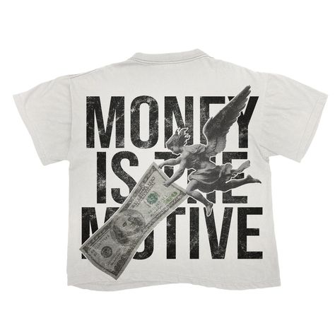 Money is the motive. . design available ✔️ #oldmoney #fyp #money #graphicdesigner #apparel #fashion #streetwear #designer #explorepage #tshirtdesign #vintageclothing Money Shirt Design, Money Is The Motive, Money Tshirt, Motive Design, Instagram Money, Money Shirt, Graphic Shirt Design, Money Talks, Skull Wallpaper