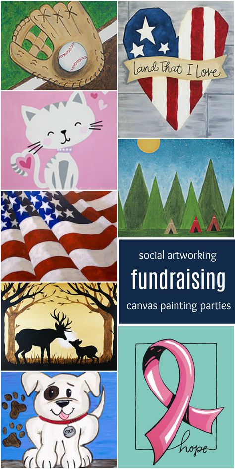 Social Artwork, Ideas For Fundraising, Animal Organization, Social Artworking, Creative Photography Poses, Painting Parties, Painting Stuff, Pet Organization, Fundraising Event