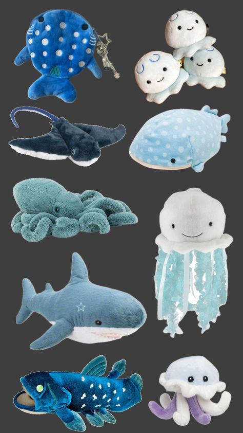 #sea #ocean #seaanimals #marine #sharks #octopus #stuffedanimals #jellyfish #whale #seaanimals #oceanlife #oceananimals Shark Room, Ocean Room Decor, Ocean Themed Bedroom, Ocean Room, Shark Art, Cute Shark, Cute Stuffed Animals, Cute Room Decor, Ocean Animals