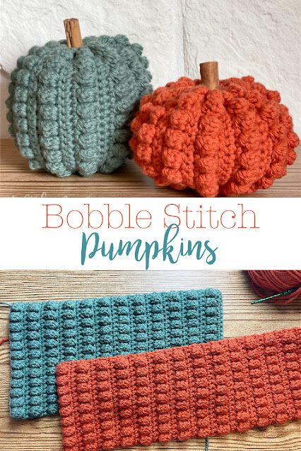 5 Little Monsters: Bobble Stitch Pumpkins Crocheted Pumpkins, Crochet Fall Decor, Crochet Pour Halloween, Pumpkin Crochet, Crochet Free Patterns, Fall Crochet Patterns, Confection Au Crochet, Halloween Crochet Patterns, Kids Crochet