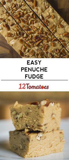 Easy Penuche Fudge, Penuche Fudge, Fudge Recipes Chocolate, Fudge Easy, Candy Recipes Homemade, Homemade Candies, Candy Desserts, Yummy Sweets, Fudge Recipes