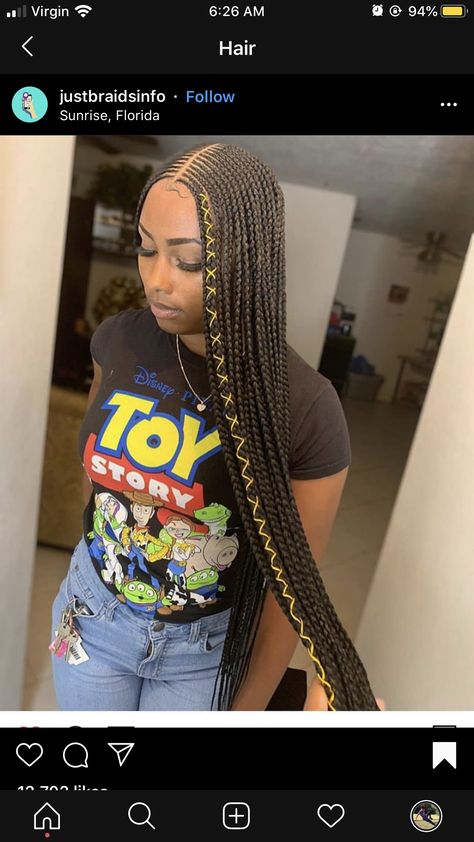 Fulani Braids Hairstyles With Weave, Braided To The Scalp Hairstyles, Individual Braids For Black Women, Small Braids For Black Women, Two Layer Feed In Braids, Feed Ins, Scalp Braids, Lemonade Braids Hairstyles, Individual Braids