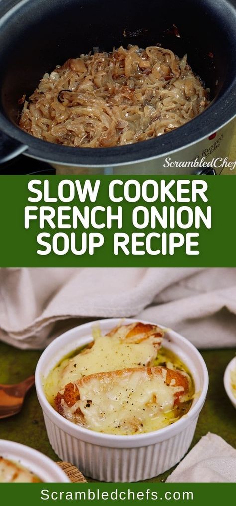 Slow Cooker French Onion Soup Recipe, Onion Soup Crockpot, French Onion Soup Recipe Slow Cooker, Slow Cooker French Onion Soup, Crockpot French Onion Soup, Cream Of Onion Soup, Homemade French Onion Soup, Best French Onion Soup, Broth Soup