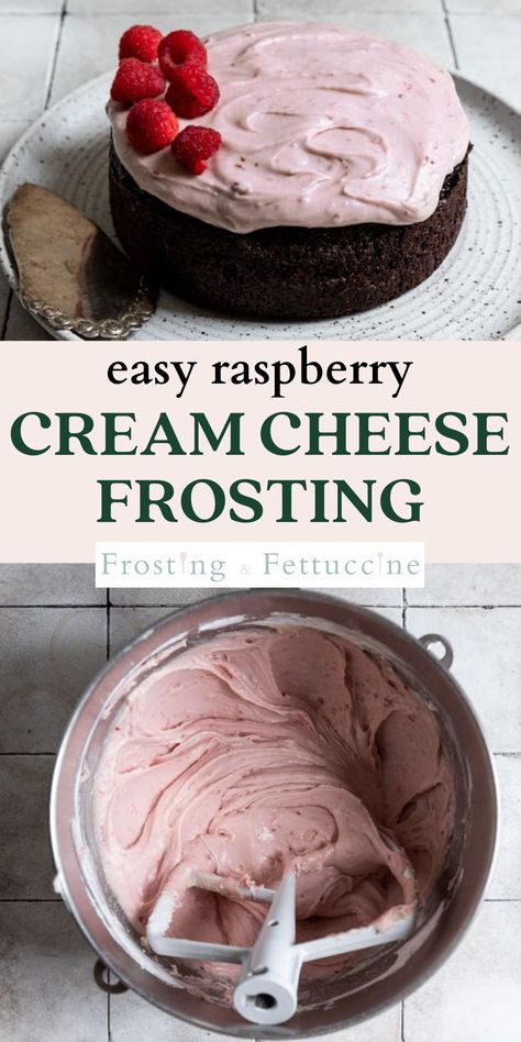 This homemade raspberry frosting with cream cheese is bursting with flavor! For this frosting recipe we use raspberry jam instead of fresh raspberries to reduce the moisture. Its the perfect raspberry icing for chocolate cakes and cupcakes and comes together in just a few minutes! Berry Frosting Recipe, Raspberry Frosting With Jam, Raspberry Jam Frosting, Raspberry Glaze For Cheesecake, Raspberry Icing Recipe, Raspberry Cake Filling Recipe, Raspberry Frosting Recipe, Sourdough Beginner, Easy Frosting Recipes