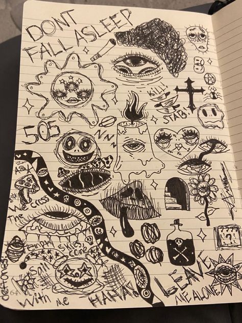 Trippy Doodles Simple, Small Trippy Doodles, Doodle Art Trippy, Grunge Art Sketches People, Trippie Drawings, Cool Sketches Trippy, Sketches Trippy, Doodle Art People, Idk What To Draw