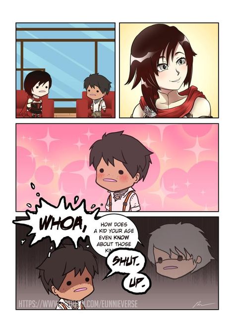 RWBY Comic: Oscar the Closet Perv, Art by #Eunnieverse on Twitter, #RWBY #RWBYComic #RWBYComics #RWBYMeme #RWBYMemes #Ruby #RubyRose #Oscar #OscarPine #Ozpin #RubyAndOscar #OscarAndRuby #RubyxOscar #OscarxRuby #RoseGarden Rwby Oscar, Character Faceclaims, Rwby Crossover, Rwby Jaune, Rwby Rose, Rwby Funny, Rwby Memes, Rwby Red, Rwby Ships