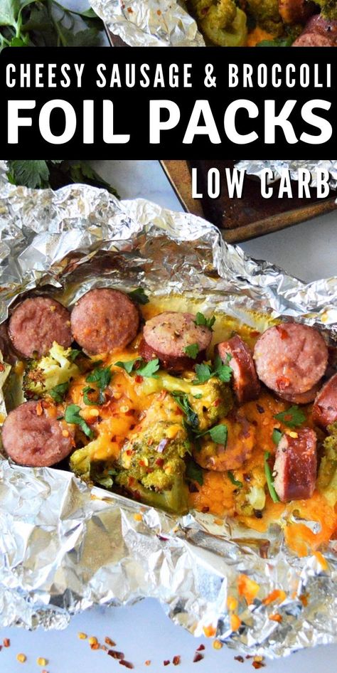 Sausage Broccoli Foil Packets #sausagebroccoilfoilpacks #foilpacks