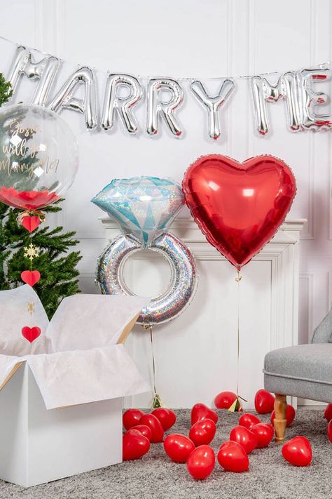 Best Proposal Ideas, Wedding Proposal Videos, Ideas With Balloons, Proposal Ideas Simple, Balloon Centrepiece, Wedding Reception Head Table, Cute Proposal Ideas, Wedding Reception Layout, Cheap Wedding Centerpieces