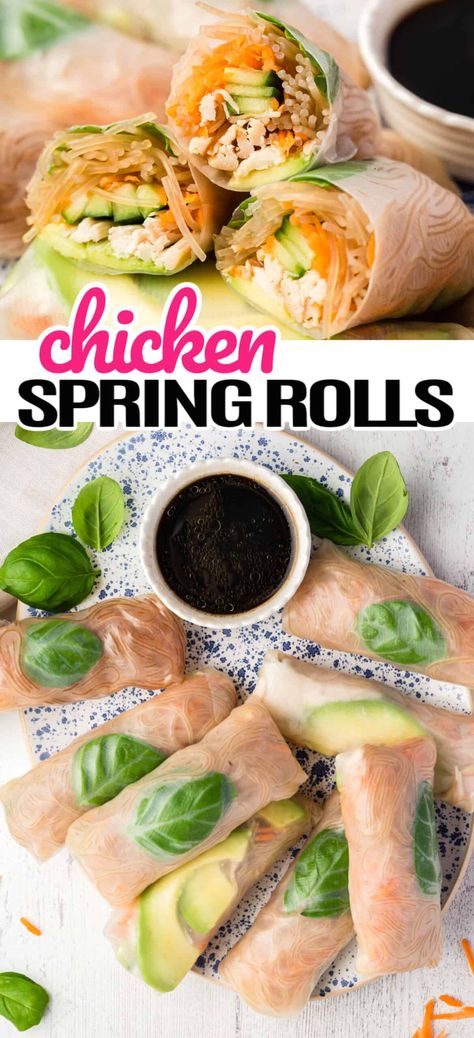 Healthy Spring Rolls Recipe, Easy Spring Rolls Recipe, Crockpot Shredded Chicken Tacos, Fresh Spring Rolls Recipe, Crockpot Shredded Chicken, Easy Spring Rolls, Healthy Spring Rolls, Summer Rolls Recipe, Veggie Spring Rolls