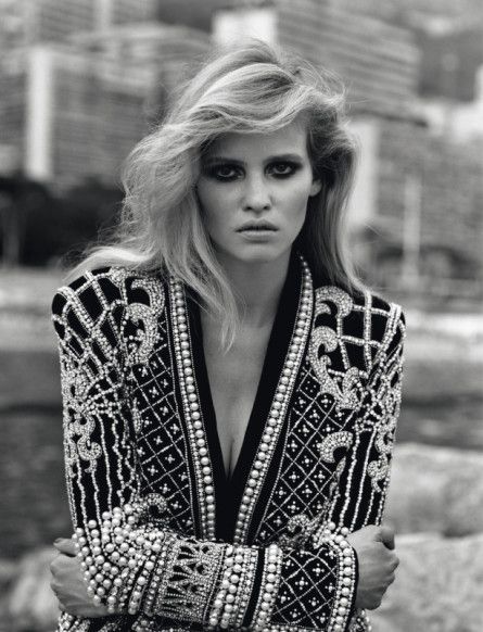 Jacket Runway, Balmain Jacket, Alasdair Mclellan, Lara Stone, Embellished Jacket, Zara Blazer, Rocker Chic, Women Jacket, Baroque Style