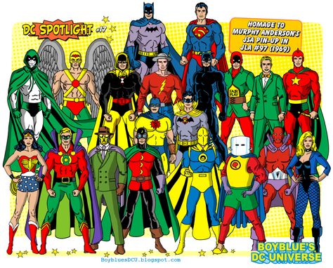 The JSA according to a pin-up by Murphy Anderson from Justice League Of America #97 (1969 Infinity Inc, Justice Society, The Satellite, Justice Society Of America, Batman Comic Books, Superhero Team, Justice League Of America, Star Comics, Dc Comics Superheroes