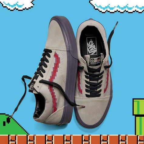 Vans Old Skool Nintendo 'Game Over' Limited Edition #vans #oldskool #Nintendo #gameover Tenis Vans, Geek Fashion, Motorcycle Outfit, Boots And Sneakers, Vans Old Skool, Designer Sneakers, Chuck Taylor Sneakers, Vans Old Skool Sneaker, Shoe Game