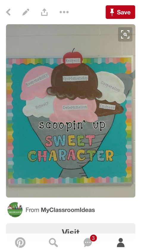 bulletin board Candy Bulletin Boards, Ice Cream Classroom, Character Bulletin Boards, Office Bulletin Board Ideas, Candy Theme Classroom, Office Bulletin Board, Counseling Bulletin Boards, Health Bulletin Boards, Office Bulletin Boards