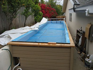 Diy Lap Pool, Cheap Pool Ideas Budget, Outdoor Sunroom, Lap Pools, Cheap Pool, Yard Ideas Backyard, Pool Fitness, Lap Swimming, Pool Shapes