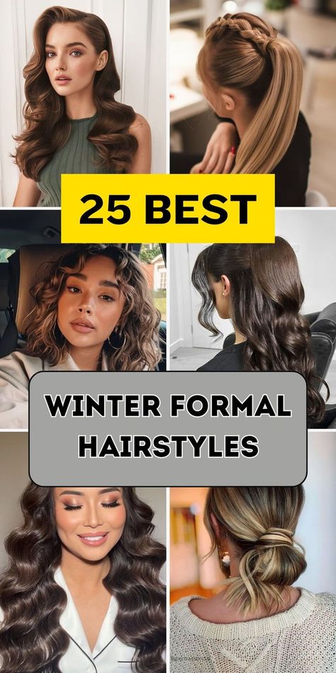 Curled Hairstyles For Event, Simple Hairdos For Medium Hair Wedding, Simple Formal Hair Down, Diy Gala Hairstyles, Formal Hairstyles Long Hair Down, Simple Hairstyles For Long Hair Wedding Guest, Hairstyles For Long Hair Cocktail Party, Formal Hairstyles Layered Hair, Formal Straight Hairstyles For Long Hair