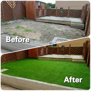 Artificial Turf Backyard, Artificial Grass Garden, Grass Backyard, Artificial Grass Backyard, Turf Backyard, Landscape Gardening, Family Backyard, Outdoor Structure, Small Front Yard