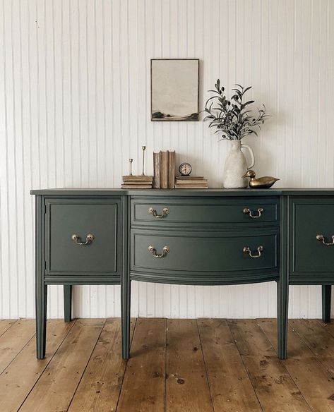 Dark green Sideboard / Buffet for Sale in Seattle, WA - OfferUp Green Buffet, Green Sideboard, Diy Sideboard, Buffet Cabinet, Sideboard Storage, Sideboard Buffet, Flipping Furniture, Front Room, Room Inspo