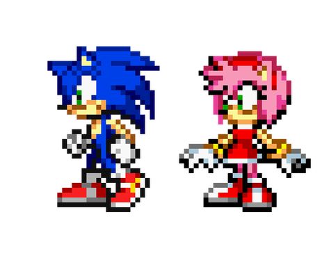 Sonic And Amy Pixel Gif, Sonic The Hedgehog Gif Pixel, Pixel Video Game Gif, Sonic Pixel Art Gif, Amy Rose Pixel, Strawpage Gifs, Pixel Art Characters Gif, Amy Rose Gif, Amy X Sonic