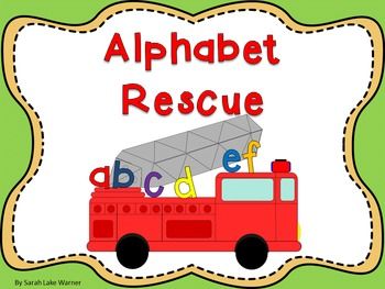 My classes have always loved the book,  Alphabet Rescue by Audrey Wood!  That is why I created this activity set which includes two hands-on activities that reinforce alphabet recognition and letter sound recognition.  As in the book, Alphabet Rescue, these activities have a firefighter theme.  Your kiddos will rev up their fire trucks and help put out the letter factory fire while they learn their alphabet!  For a more detailed look, click on the preview button above and view the 3 page preview Preschool Letter S, Fire Safety Unit, Letter Sound Recognition, Wood Books, Weekly Themes, Literacy Activities Kindergarten, Creative Alphabet, Early Literacy Activities, Alphabet Recognition