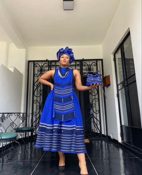 Isintu Creations, Uyinqaba Designs, Xhosa Attire For Ladies, Modern Xhosa Attire, Xhosa Outfits, Xhosa Dresses, Xhosa Traditional Dresses, African Dress Patterns, Styles Hijab