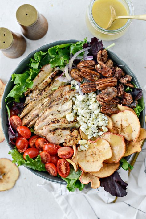 Fuji Apple Salad - Simply Scratch Fuji Apple Salad, Chicken Blue Cheese, Cheese Apples, Panera Recipes, Apple Chips Baked, Chicken Salad With Apples, Apple Salad Recipes, Fuji Apple, Apples And Cheese