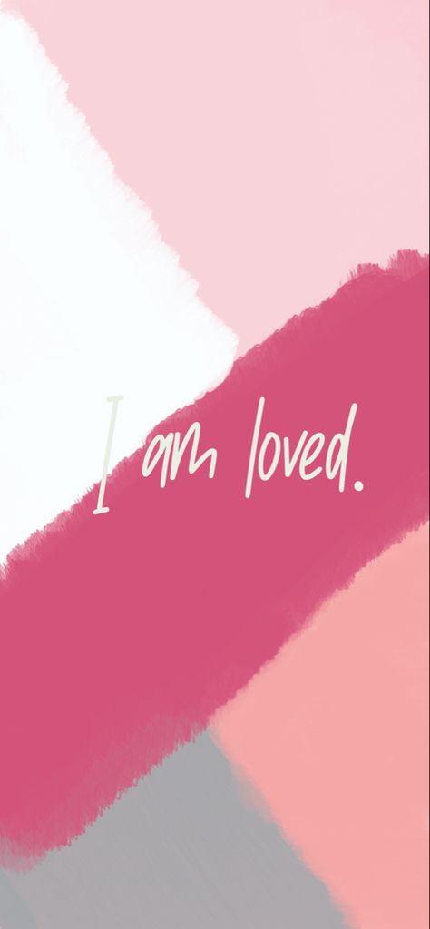 I am loved. Iphonex wallpaper I Am Loved Wallpaper, I Am Loved, I Am Affirmations, Inspirational Wallpapers, Love Wallpaper, Im In Love, Affirmations, Vision Board, Wallpapers