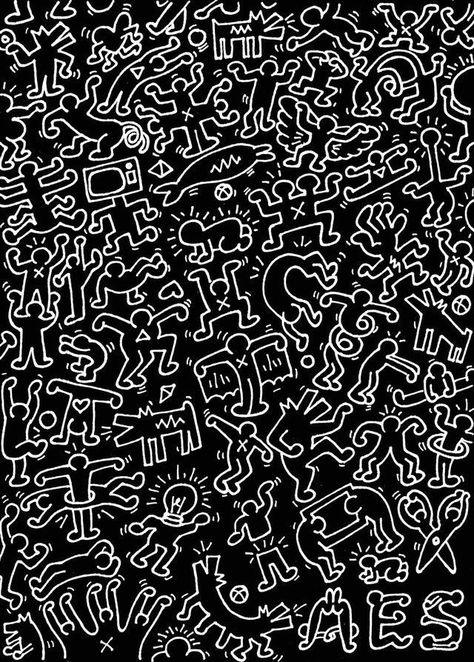 Keith Haring, Internet, Energy, Black And White, Tumblr, Memes, Black, Art