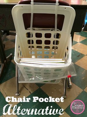 Chair Pocket Alternative: helping our students stay organized in the classroom Under Chair Storage Classroom Student, Classroom Chair Storage, Student Chair Pockets, Ikea Inspo, Chair Pockets, Class Routine, Student Storage, Teaching Classroom Management, Student Chair