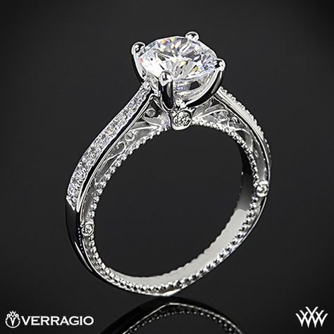 Verragio Engagement Rings and Settings from Whiteflash Veragio Engagement Rings, Verragio Engagement Rings, Engagement Ring White Gold, Dream Engagement Rings, Beautiful Engagement Rings, Emerald Engagement, Rose Engagement Ring, Engagement Ring Cuts, Unique Diamonds