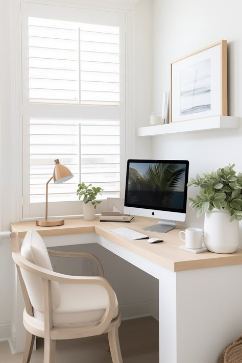 20 Small Home Office Ideas You'll Love Small Home Office Ideas, Studio In Casa, Minimalist Home Office, Cozy Home Office, Small Home Offices, Office Room Decor, Home Office Ideas, Small Home Office, Home Office Setup