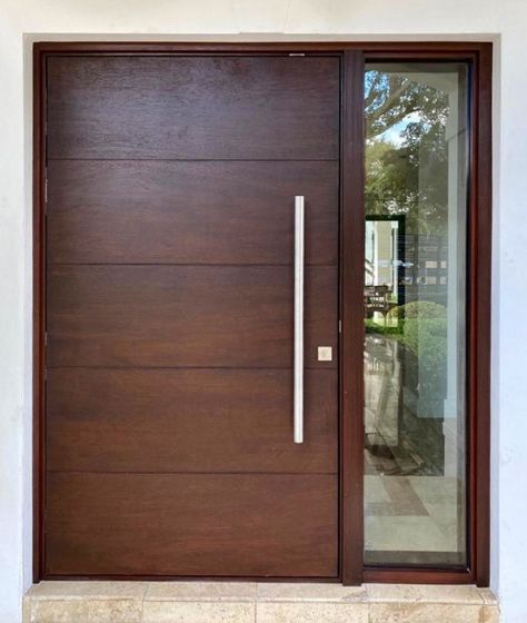 Diy Modern Front Door, Door Iron Design, Wardrobe Door Design Modern, Wood Double Front Doors, Wood Bedroom Door, Wood Entrance Door, Front Door Iron, Toilet Door Design, Cool Interior Design