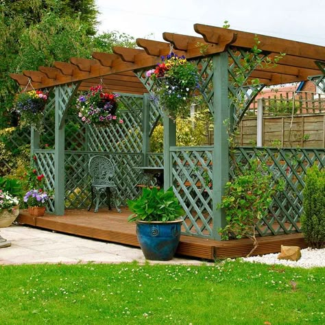 Garden Redesign, Redesign Ideas, Relaxing Backyard, Building A Pergola, Pergola Lighting, Garden Arbor, Pergola Canopy, Wooden Pergola, Backyard Pergola