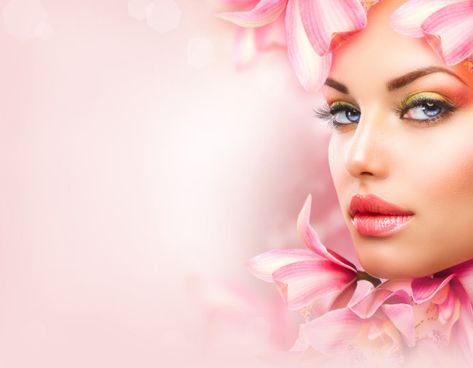 Beauty Salon Posters, Model Woman, Anti Aging Face Serum, Fairy Makeup, Beauty Face Women, Orchid Flowers, Beauty Parlor, Flowers Beautiful, Beauty Spa