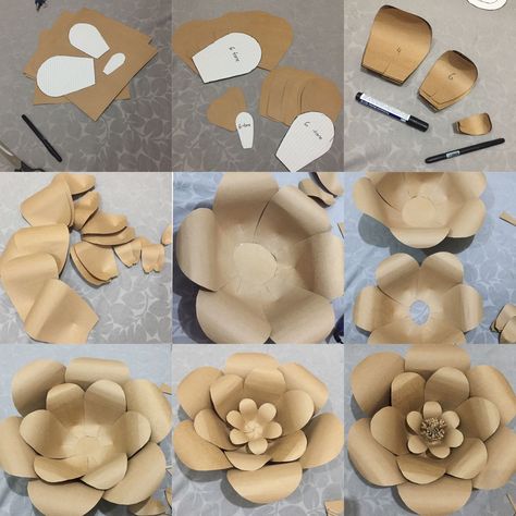 Paper Flower Patterns, Diy Flores, Paper Flower Art, Paper Flower Decor, Paper Flower Crafts, Handmade Flowers Paper, Diy Paper Crafts Decoration, Paper Flowers Craft, Diy Crafts Paper Flowers