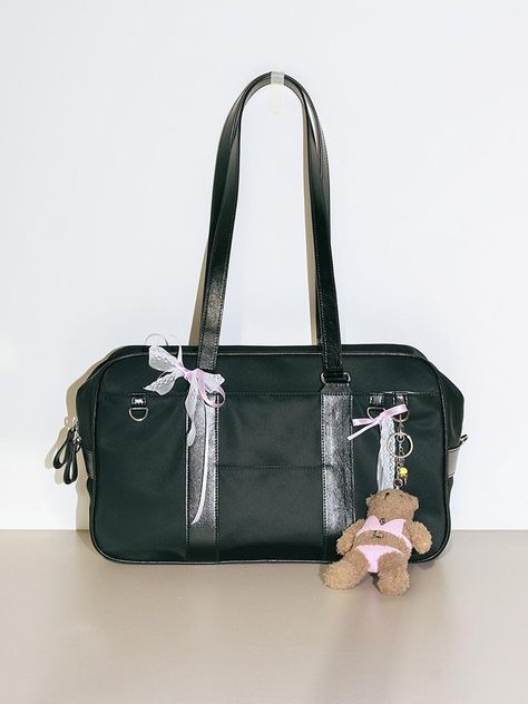 Leather Combie School Bag_Black Cute Black Bags For School, Japanese Backpack School Bags, Japanese Bag School, Purse For School, School Bag Aesthetic, Vintage School Bag, Japanese School Bag, Black Side Bag, School Purse