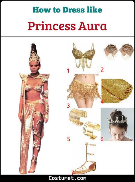 Princess Aura (Flash Gordon) Costume for Cosplay & Halloween 2021 Hot Aurora Costume, Diy Aurora Costume Women, Aura Princess Halloween Costume, Aurora Corset Costume, Sleeping Beauty Costume For Women Aurora, Princess Aura, Leg Accessories, Golden Outfit, Hip Scarves