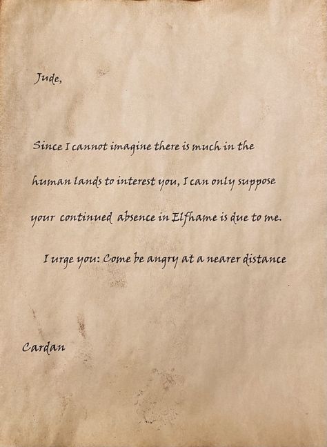 Queen Of Nothing Letters, Carden Greenbriar Letters, Cardens Letters To Jude, Cardenas Letters To Jude, Queen Of Nothing Cardan Letters, Cardans Letters To Jude, Cardan Letters To Jude, The Cruel Prince Aesthetic, Cardans Letters To Jude In Order