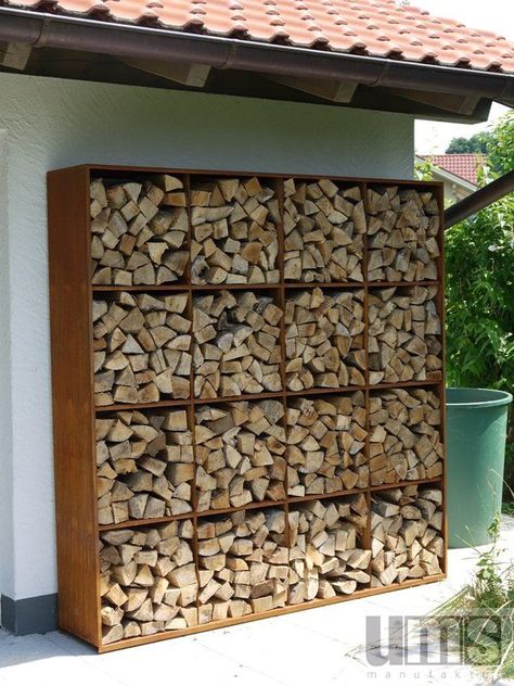 Outdoor Firewood Rack, Firewood Racks, Firewood Rack, Wood Store, Firewood Storage, Into The Wood, Lan Can, Wood Shed, Homestead Survival