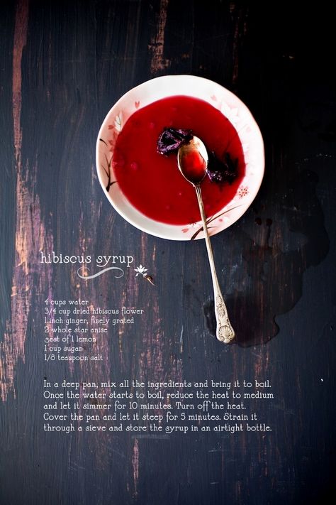 Recipe card for Hibiscus Syrup @ Sunshine and Smile Rosella Recipes, Roselle Recipes, Hibiscus Roselle, Pesto Ideas, Herbal Syrups, Hibiscus Recipes, Roselle Plant, Sorrel Recipe, Hibiscus Recipe