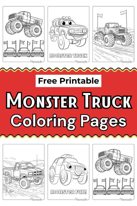 Monster Truck Coloring Pages Rev up the coloring fun with monster truck pages! Featuring huge wheels and thrilling designs, these coloring pages are great for kids who love big, bold trucks. Print them out and get coloring! Truck Coloring Pages Free Printable, Xmas Card Messages, Dinosaur Coloring Sheets, Planet Coloring Pages, Candy Coloring Pages, Monster Truck Coloring Pages, Fathers Day Coloring Page, Space Coloring Pages, Shark Coloring Pages