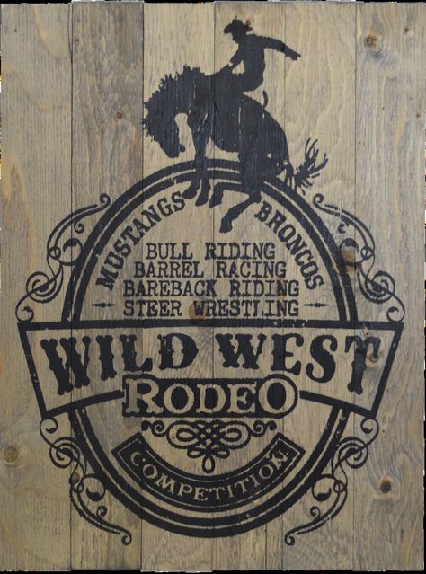 In-A-Word "Wild West Rodeo" Wall Décor Wooden Pallet Signs, Wooden Pallet Crafts, Pallet Crafts, Best Wall, Pallet Signs, Wooden Pallets, Wall Décor, Cool Walls, Wild West