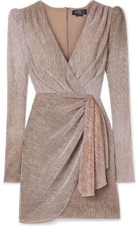 Mini Dress Runway, Elegant Wrap Dress, Wrapped Dress, Designer Mini Dress, Lurex Dress, Wrap Around Dress, Elegante Casual, Runway Dresses, Looks Chic