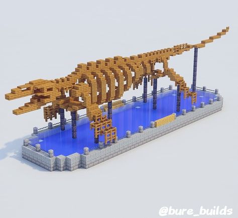 Minecraft Fossils, Minecraft Museum, Construction Minecraft, Minecraft Statues, Minecraft Decoration, Minecraft Structures, Minecraft Banner Designs, Bangunan Minecraft, Minecraft Farm