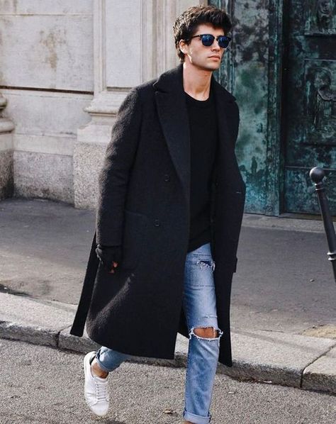 Men’s fall coat 20 ideas: Take advantage of style and warmth this season Men Coat Outfit, Workout Man, Outfits Men Streetwear, Streetwear Mode, Winter Outfits Men, Stylish Mens Outfits, Men Fashion Casual Outfits, Streetwear Men Outfits, Outfits Men