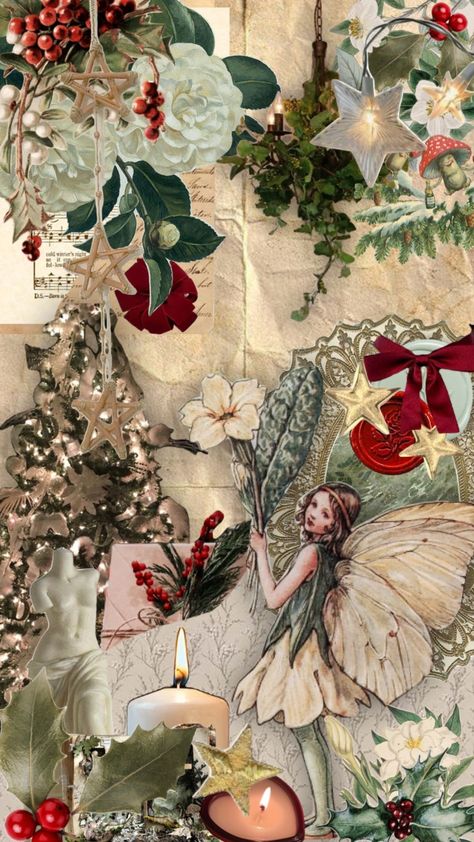 Elegance Wallpaper, Bedroom Wallpapers, Aesthetic Wallpaper Backgrounds, Bathroom Wallpaper Ideas, Wallpapers For Living Room, Christmas Lockscreen, Cottagecore Wallpaper, Phone Wallpapers Vintage, Christmas Tree Fairy