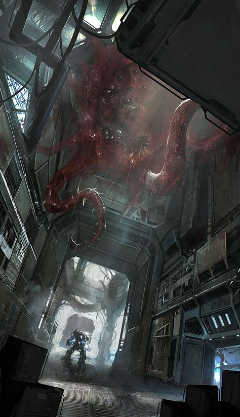 Monsters and creatures coming from darkness Arte Zombie, Sci Fi Environment, Alien Concept, Cosmic Horror, Sci Fi Horror, 다크 판타지, Alien Concept Art, Monster Concept Art, Call Of Cthulhu